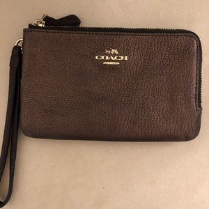 Purple coach wristlet
